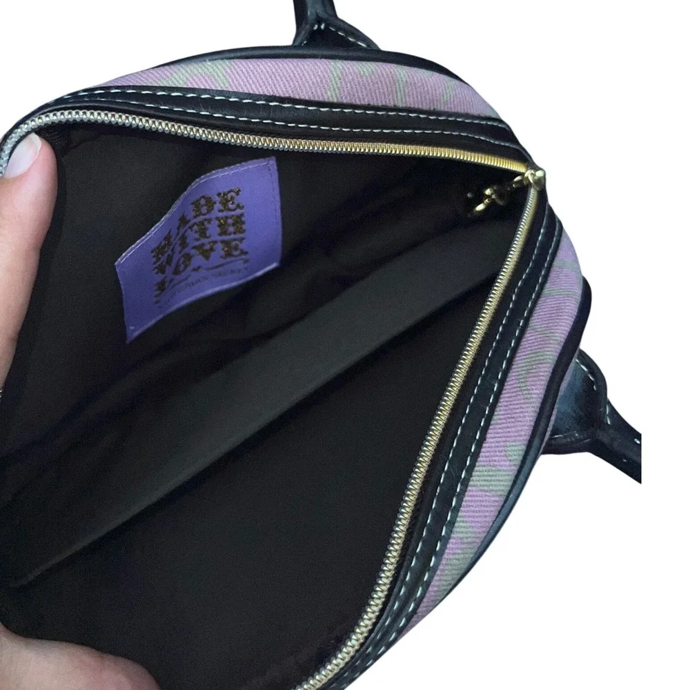 Victorias Secret Pink LOVE Monogram Mini Bowling Bag Black Trim Y2K Handbag